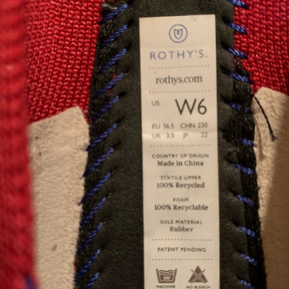 Rothy’s Gently Used Red Size 6 Rounded Toe Flats - image 4